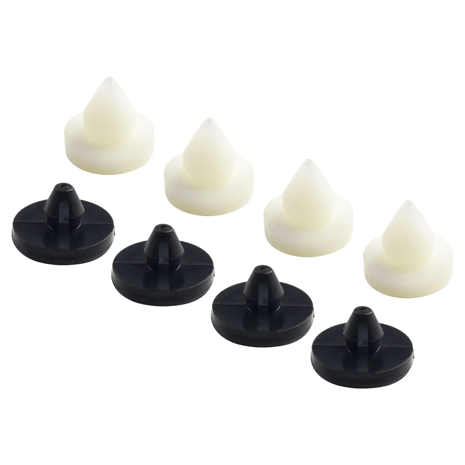 

Brake Clutch Pedal Stopper Pad 8PCS Automotives Black+White Bushing Plastic Car Interior Accessories Brand New