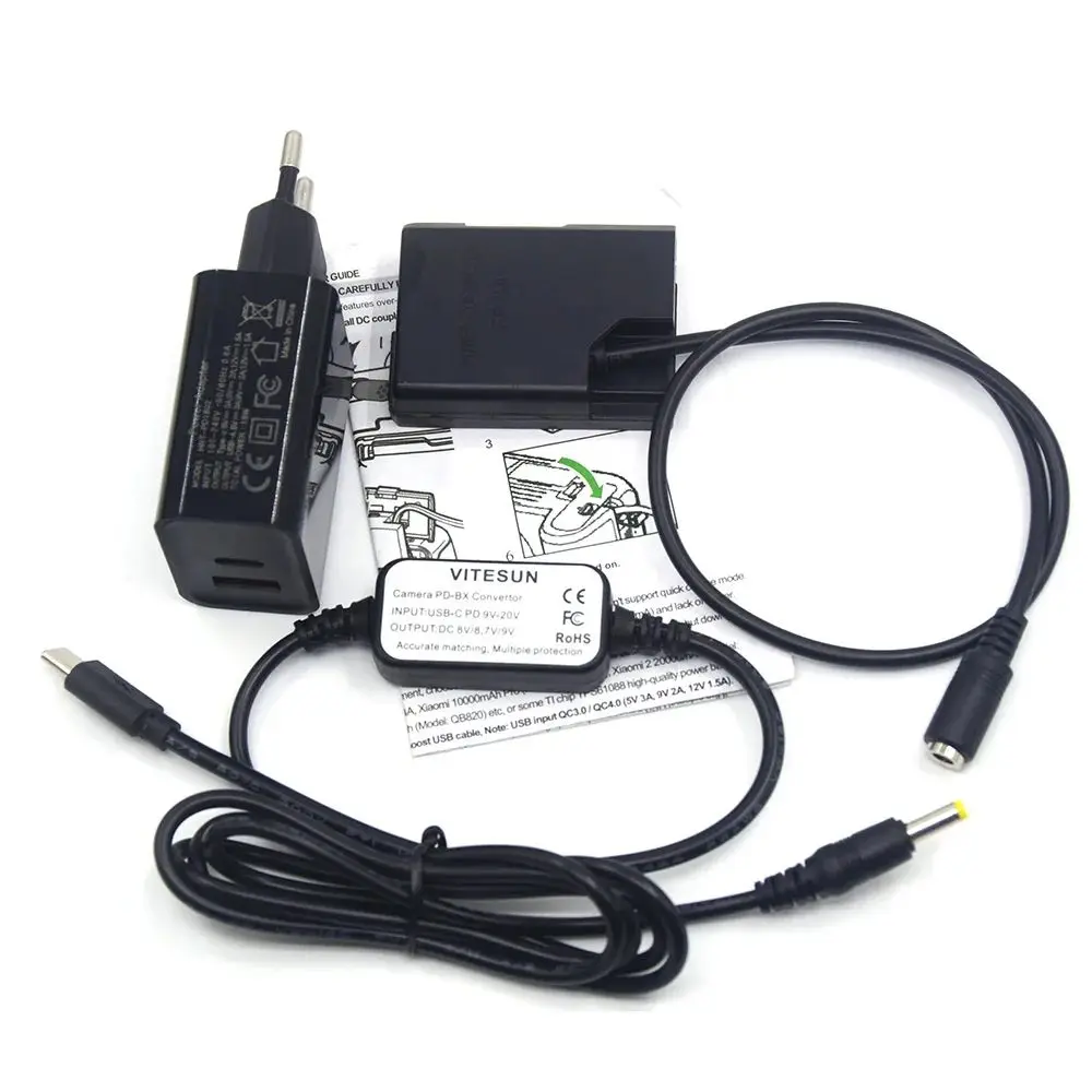 Фото PD 3.0 Зарядное устройство USB C Кабель питания EP-5A Соединитель постоянного тока EN-EL14 Комплект фиктивных аккумуляторов для Nikon D3100 D3200 D5100 D5200 P7000 P7800 №3