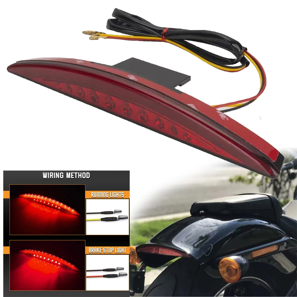 

Светодиодные задние фонари для мотоцикла, Красный/дымчатый задний фонарь заднего крыла, стоп-сигнал, задний фонарь для Harley break FXSB 2013 2014 2015 2016 ...