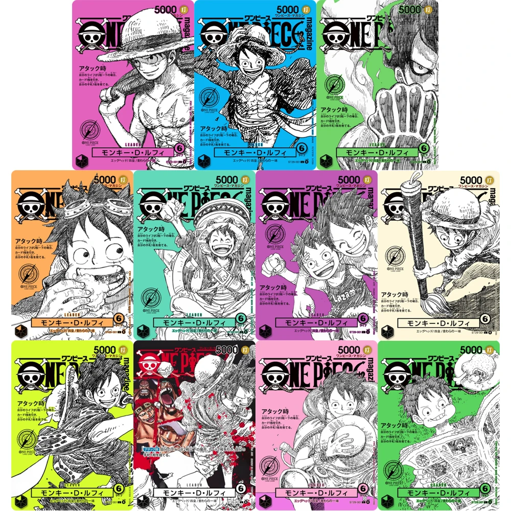 Фото Коллекционные карточки ONE PIECE: Журнальные карточки с Монки Д. Луффи (Япония), высококачественные самодельные игровые аниме-карточки, подарок, игрушка №1