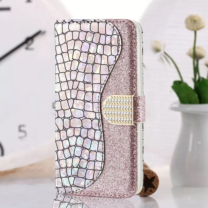 

Sequin Wallet Coque for Samsung M12 2021 Luxury Cover Glitter Shiny Book Skin Galaxy M22 Case M 12 22 32 Coque M32
