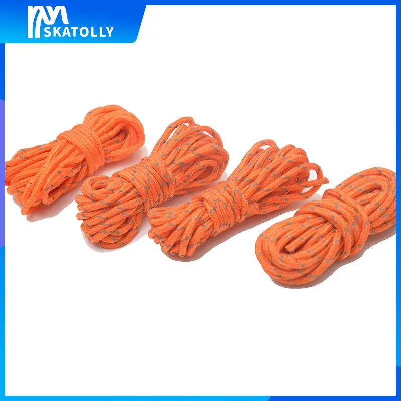 

Polypropylene Tent Rope Polyester Yarn Reflective Sky Curtain Ground Nail Fixed Pull Rope Luminous Night Reflective Rope Set 4m