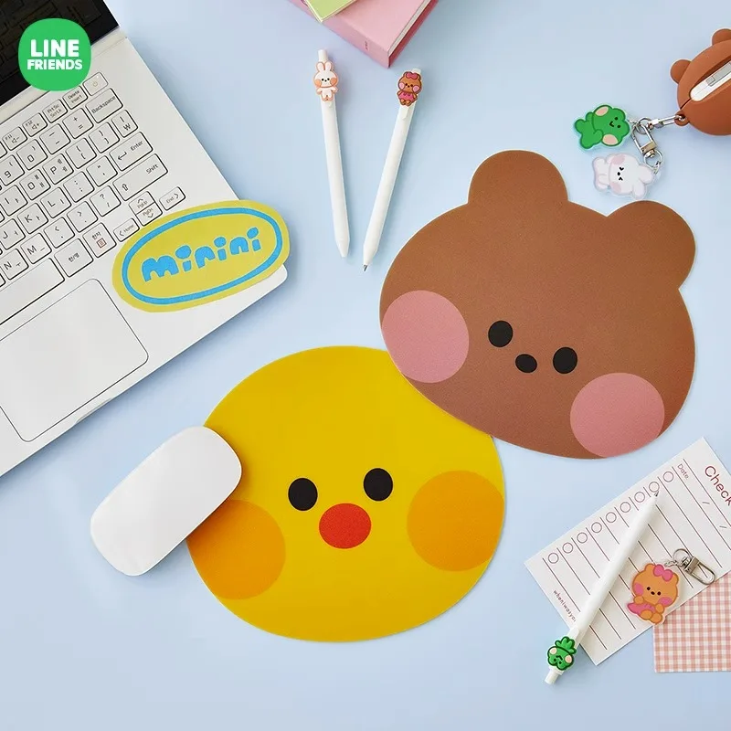 

Коврик для мыши Line Friends Minini, милый модный коврик для мыши из ПВХ, аксессуары для компьютера, мультяшный подарок на День святого Валентина для мальчиков, друзей, милая игрушка