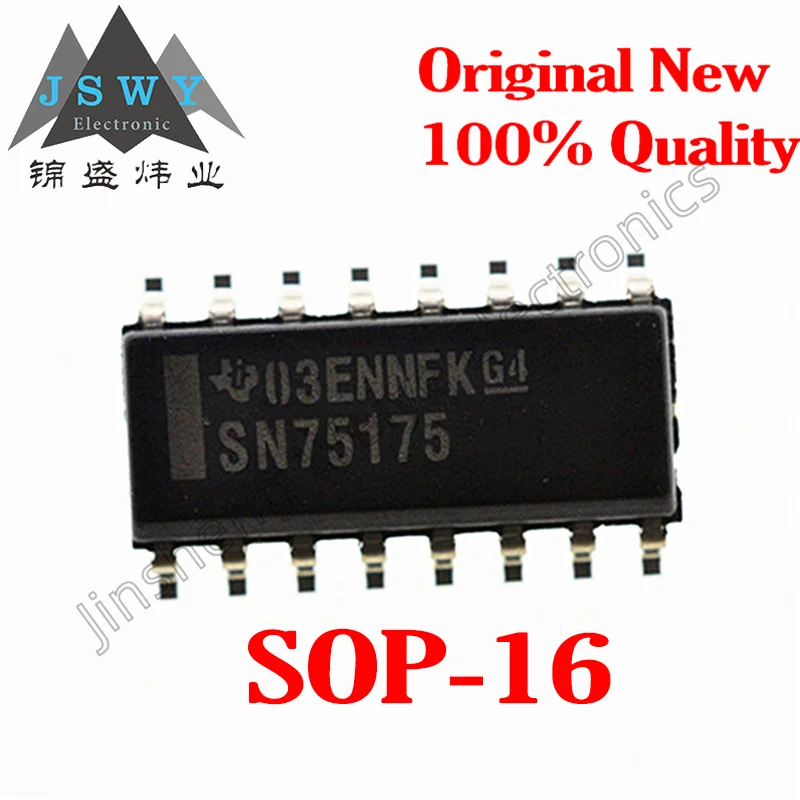 

10 pieces. SN75175 SN75175N 75175N DIP-16 SN75175DR SOP16 interface transceiver chip 100% new original electronic