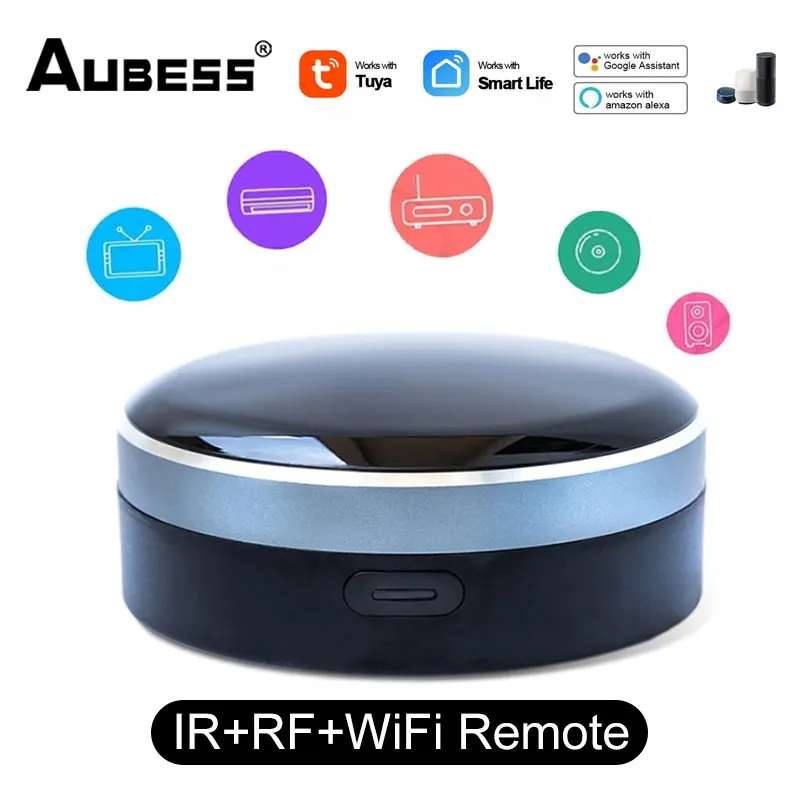 

Aubess Tuya Smart Home Universal Remote Control WiFi+Bluetooth-compatible Module Radio Frequency RF433 Infrared Voice Remote