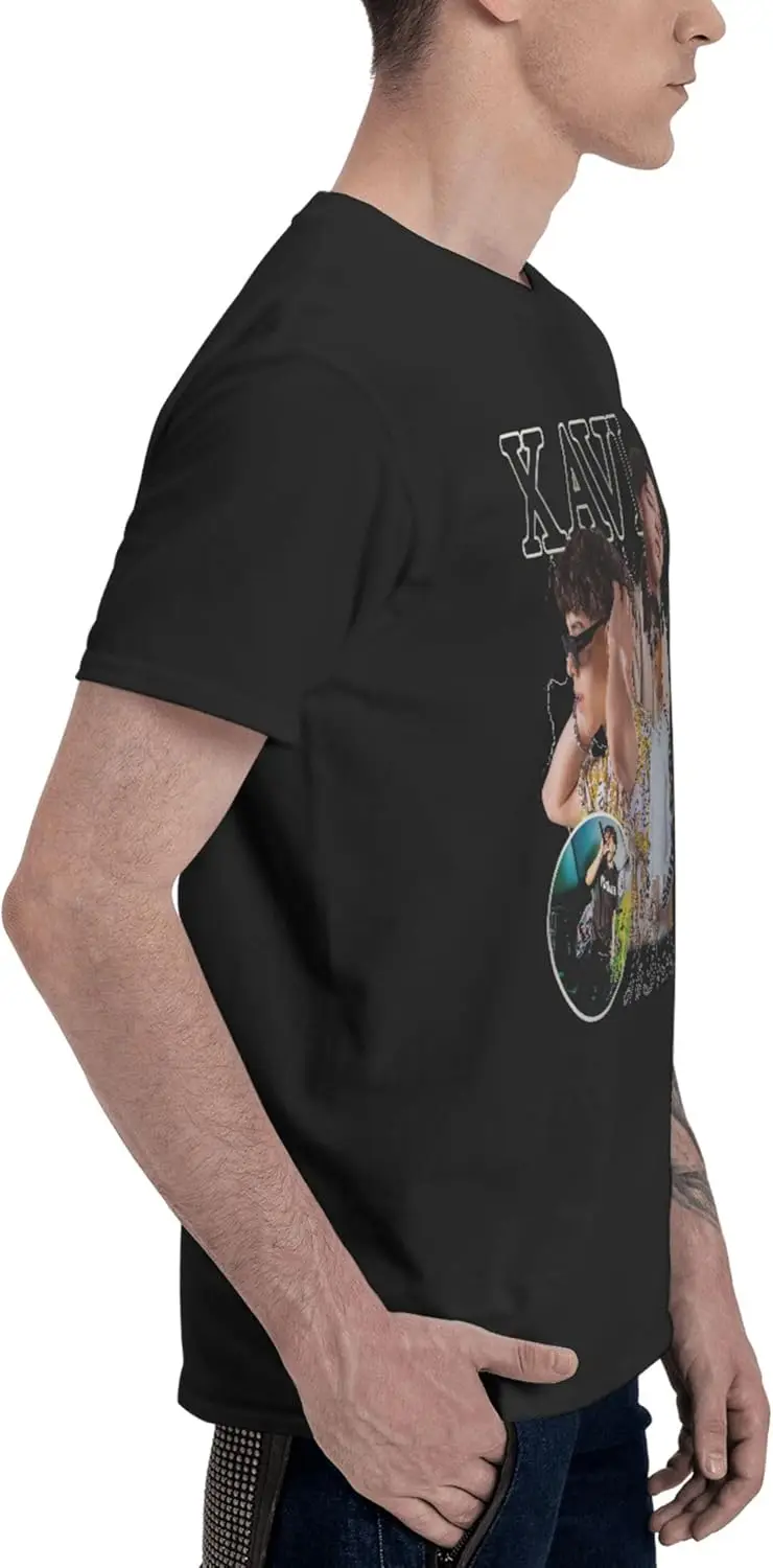 Мужская футболка с модным графическим принтом Xavis Music летняя хлопковая