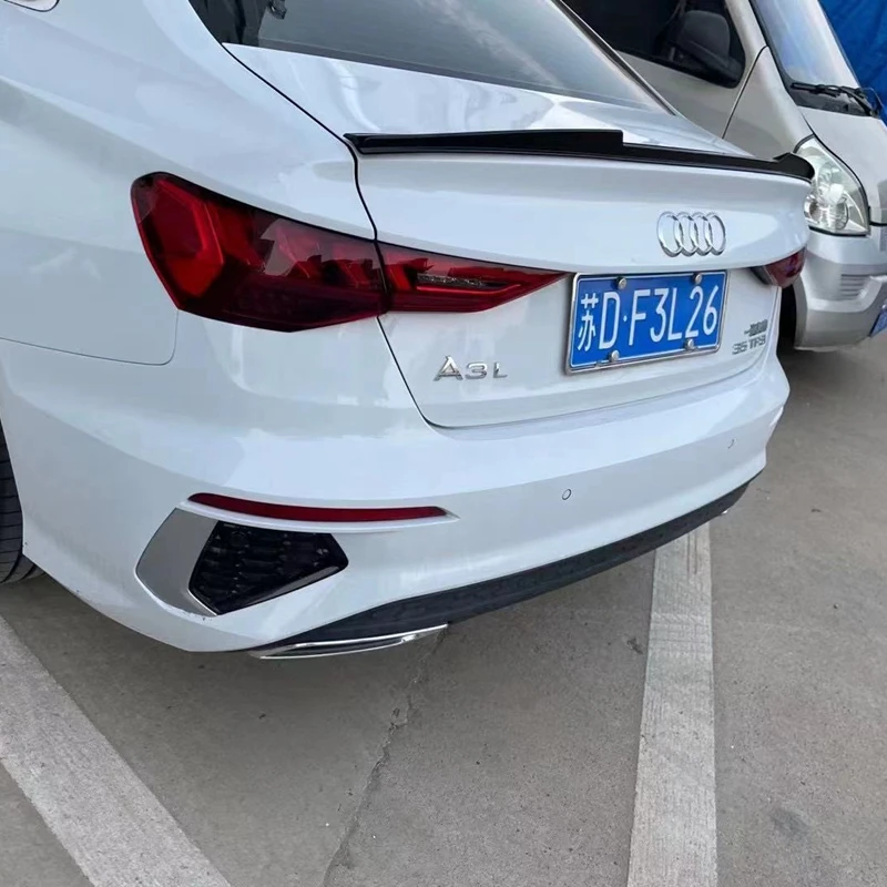 

For Audi new A3 Spoiler S3 The v model Audi A3 ABS Material Car Rear Wing Primer Color Rear Spoiler For Audi A3 Spoiler 2021+