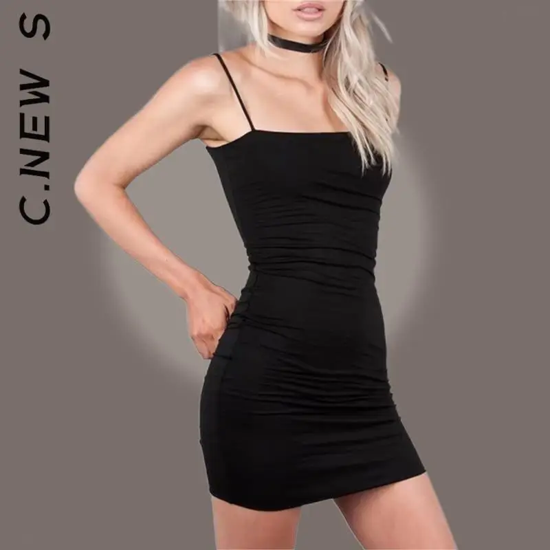 

C.New S Dress Women Fashion Simple Dresses High Waist Sheath Club Dresses Outfits Cheap Harajuku Vestidos Dress Woman Female