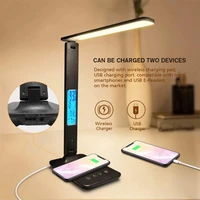 table lamp wireless protect eye applied study business led light mobile phone wireless charging