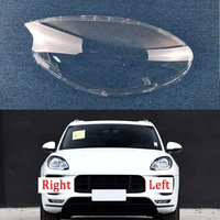car front headlight lens cover auto headlamps lampcover transparent lampshades lamp shell styling for porsche macan 2014 2017