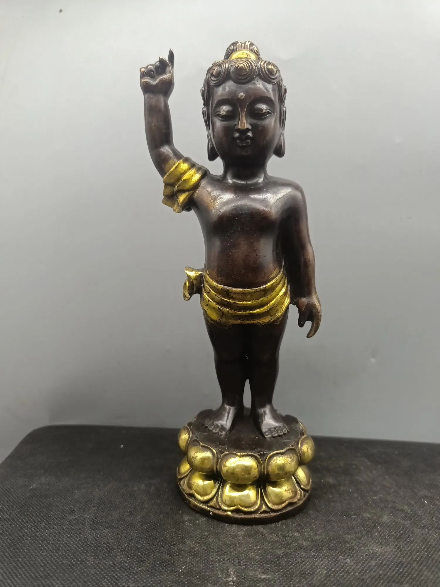 

China Seiko Production Bronze Statue Auspicious ‘Child Buddha ’Metal Crafts Home Decoration Free Delivery