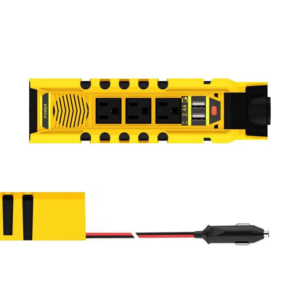 

Двойной Usb-преобразователь напряжения, многофункциональный от 12 В до 110 В, модифицированный волновой Преобразователь мощности, портативный автомобильный инвертор для телефона, планшета, 150 Вт