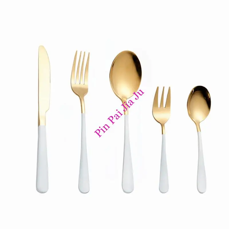 

Eco Friendly Tableware Stainless Steel Cutlery Set Fork Spoons Knives Set Cutlery Dinner Set 5Pcs Set Dinnerware