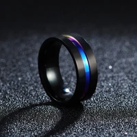 gorgeousness stainless steel ring black band dark style for mens business type jewelry colorful accessories gifts