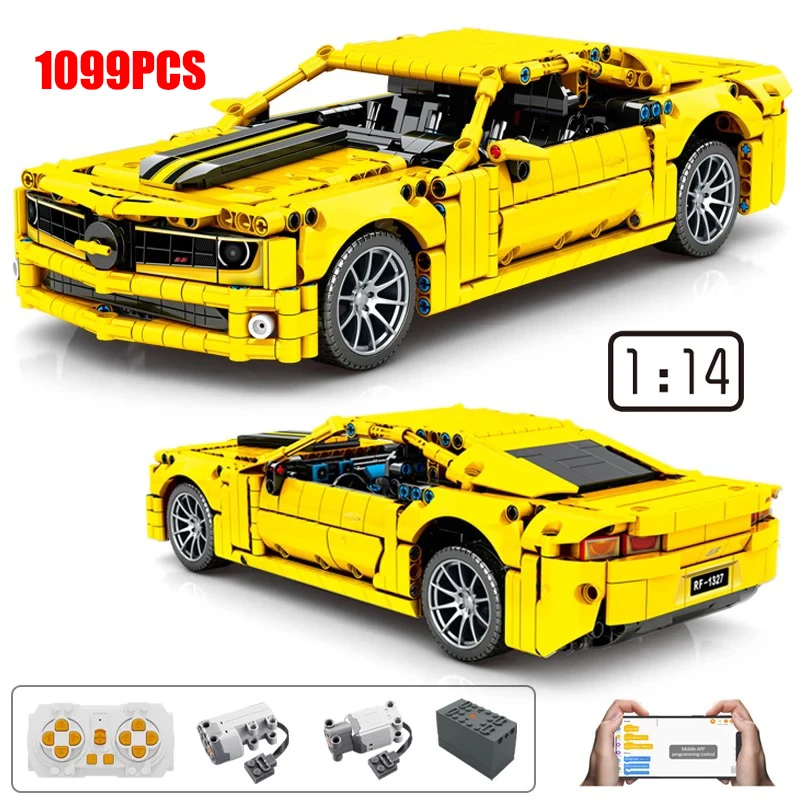 

1099 шт., Детский конструктор «гоночный автомобиль»