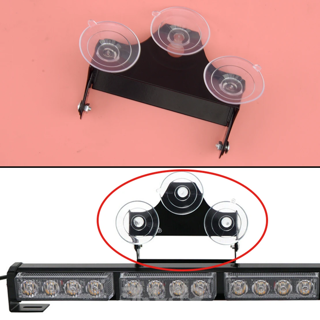 

Car Mounting Bracket Base With Suction Cup Fit For 52023 Traffic Advisor Emergency Strobe Light Bar Adjusted New