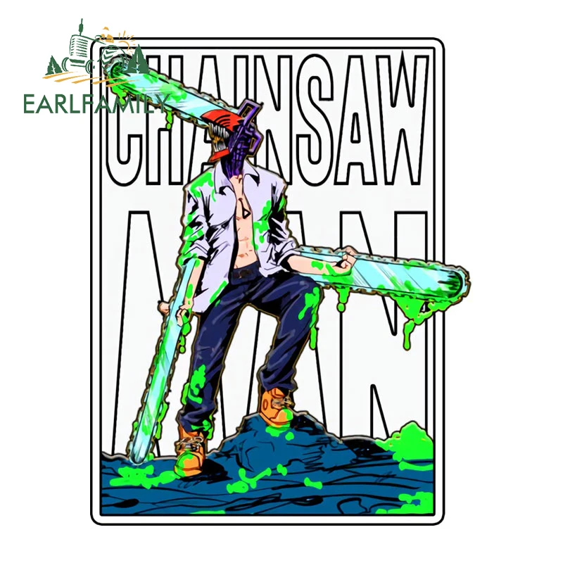 EARLFAMILY 13 см x 9 4 мультяшная Denji Автомобильная наклейка аниме бензопила человек