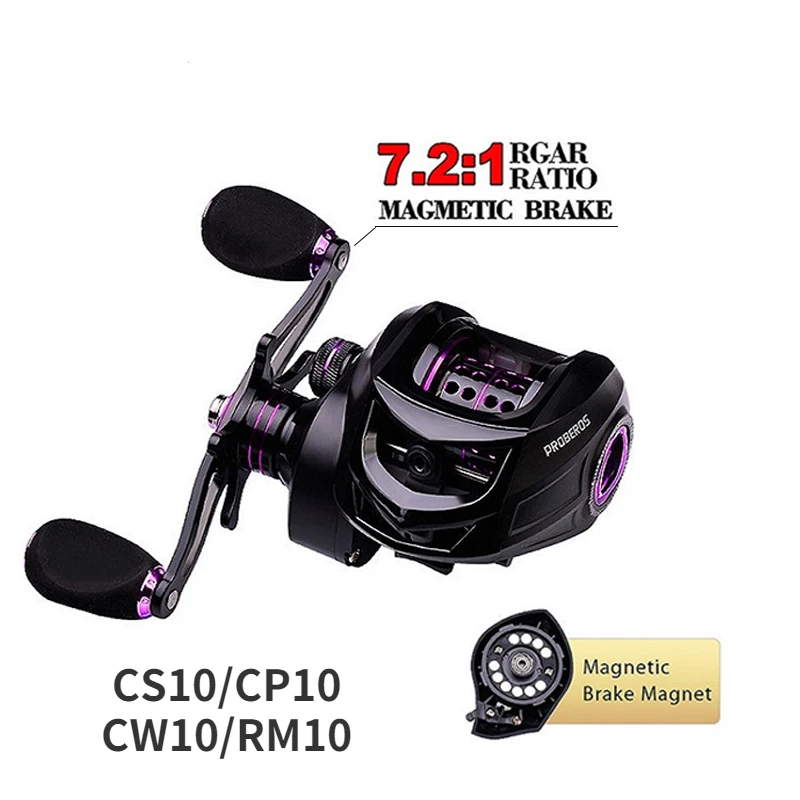 

2022 New Baitcasting Reel 7.2:1 High Speed Gear Ratio 10KG Max Drag Remsysteem Ultra-Linght Saltwater Long Casting Fishing Reels
