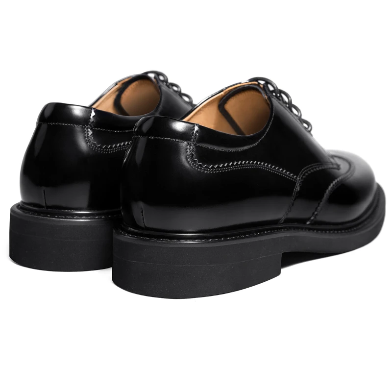 Мужские модельные туфли из натуральной кожи ручной работы с толстой подошвой