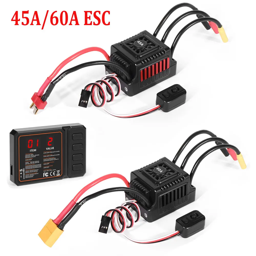 45A 60A RC ESC Φ водонепроницаемый Бессенсорный бесщеточный с разъемом XT60 / T для