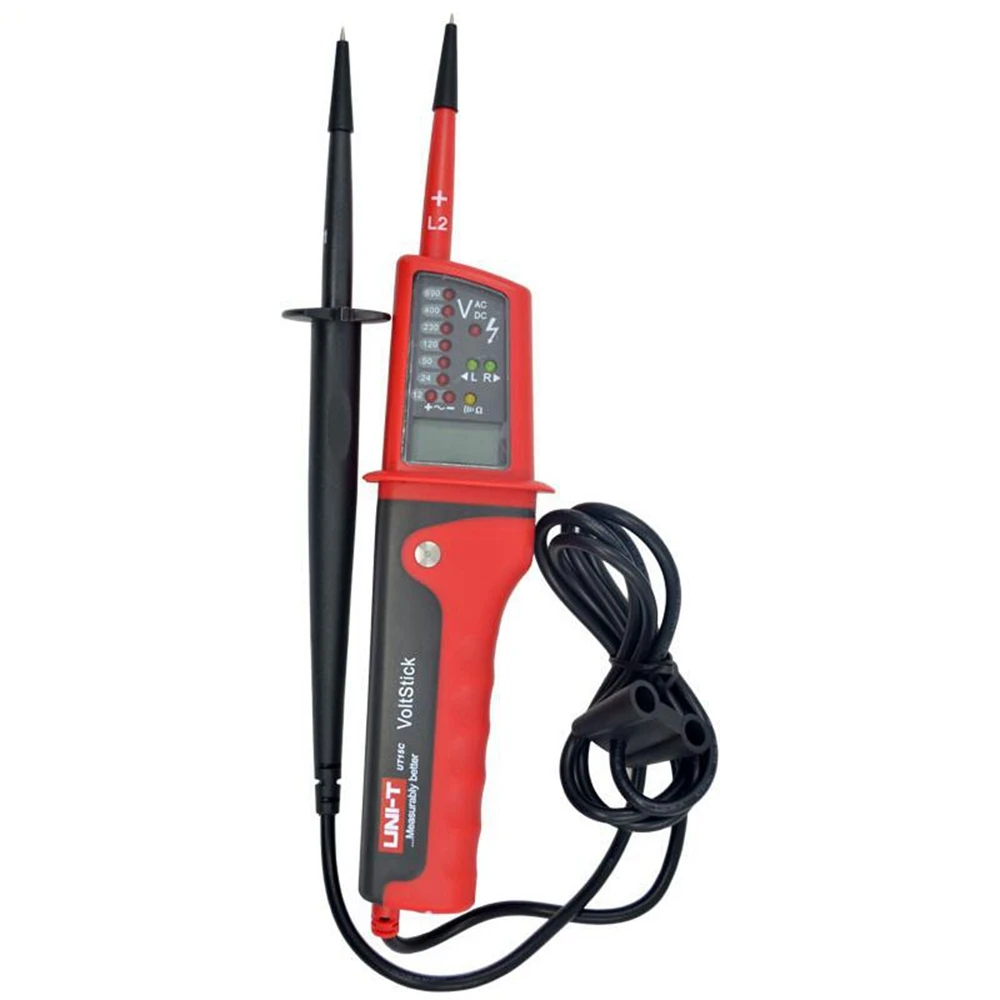 UNI-T UT15C Водонепроницаемый тестер напряжения 690 В Светодиодный тест напряжения переменного и постоянного тока Функция автоматического освещения Тест непрерывности/обертации фазы
