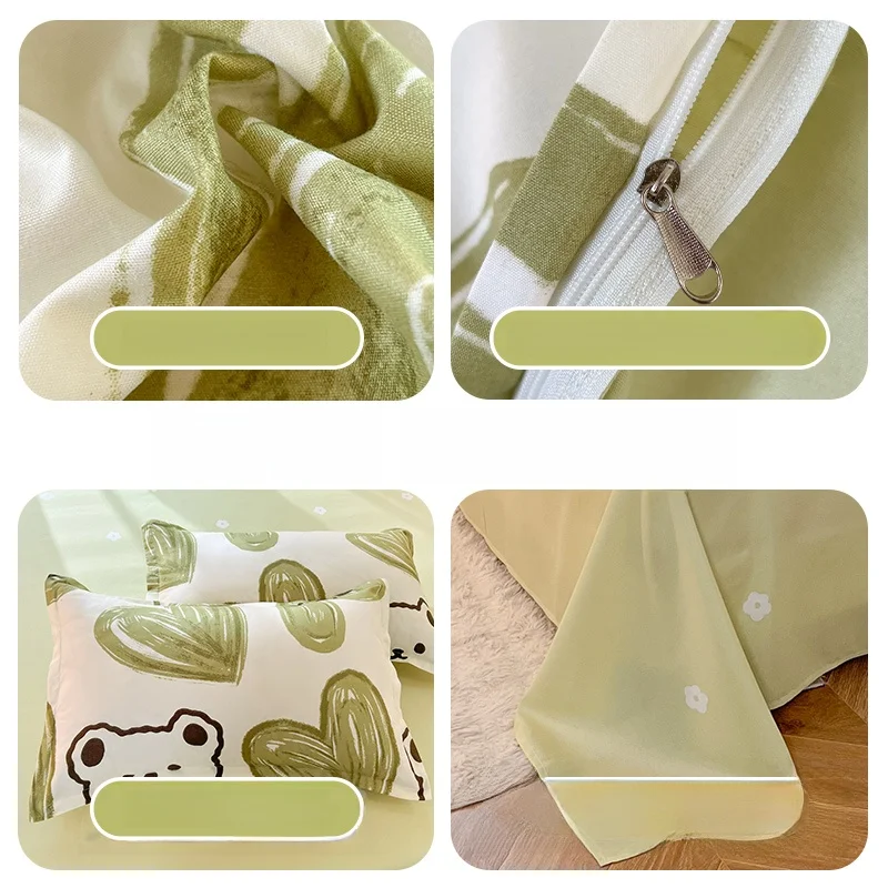 Direct Sales New Single D Pieces Washed Cotton Quilt Cover 50x200x230 Student Dormitory Non-Cotton 2023