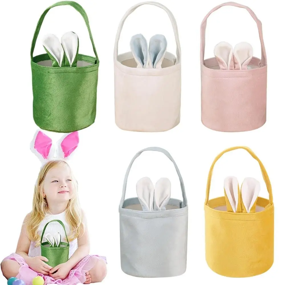 

Easter Bunny Handbag Rabbit Ear Basket Easter Party Gift Box Package Candy Bag Festival Supplies