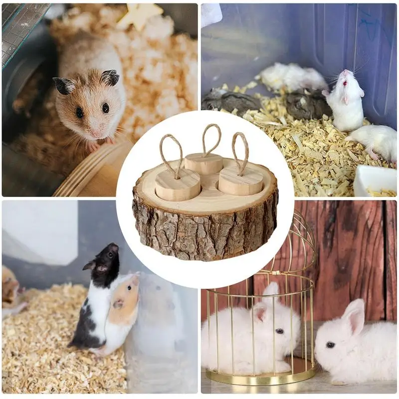 Игрушки для хомяков жевательные игрушки кролик деревянные деревянный