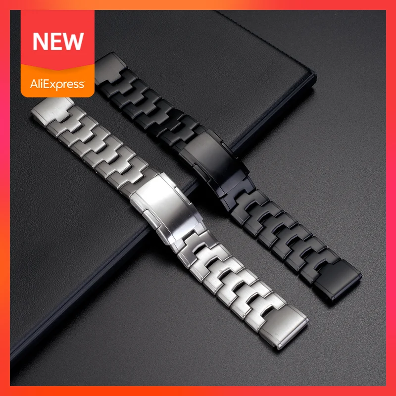 

For Garmin EPIX Fenix 7 7X 5 5X Plus 6 6X Pro Descent Mk2i Bracelet Watchbands Quick Release Titanium Alloy Stainless Steel Band