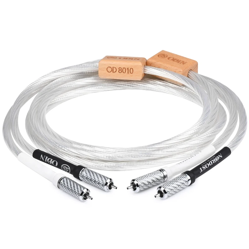 

ODIN Hifi RCA Cable 7N OCC Silver Male to Male 2 RCA to 2 RCA Interconnect Cable for Amplifier DAC TV