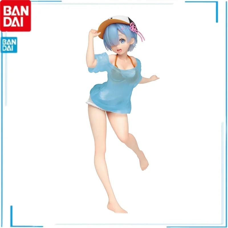 

Re Life In A Different World From Zero Anime Figures Rem Swimwear Genuine Japanese Anime PVC Desktop Decoration In Stock