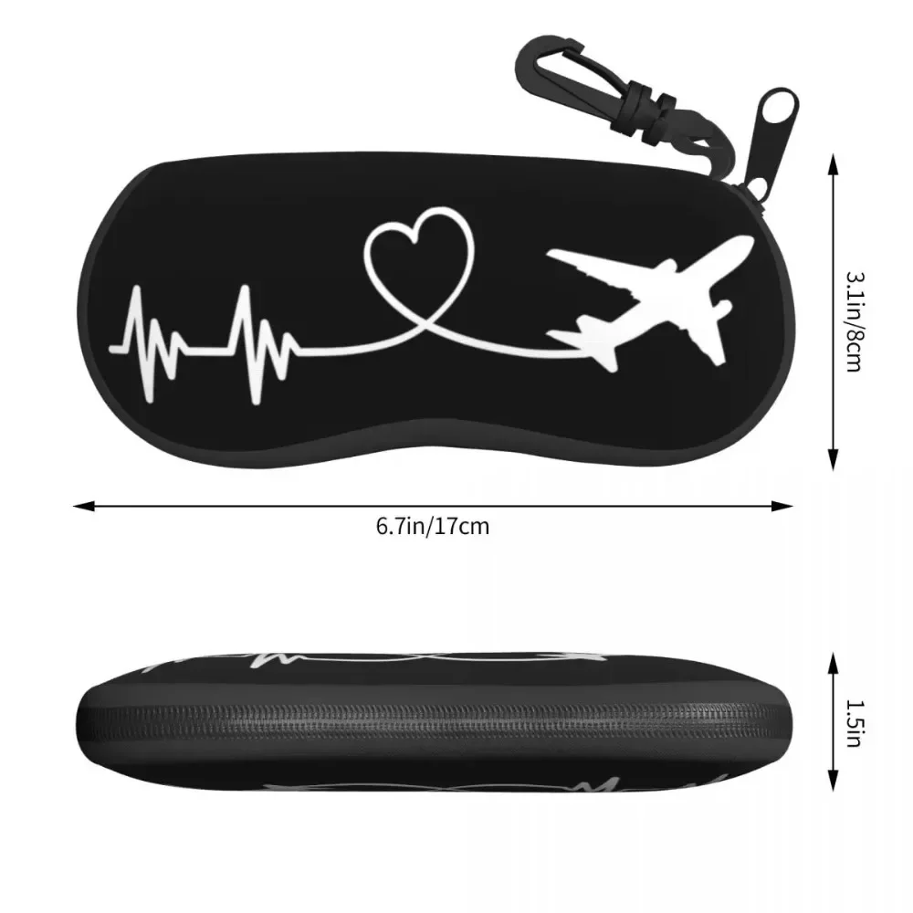 Чехол для очков в форме сердцебиения пилота самолета унисекс крутой авиатор