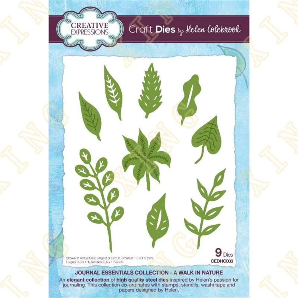 

Metal Cutting Dies Scrapbook Diary Decoration Stencil Embossing Template Diy Greeting Card Handmade Leaves A Walk in Nature New