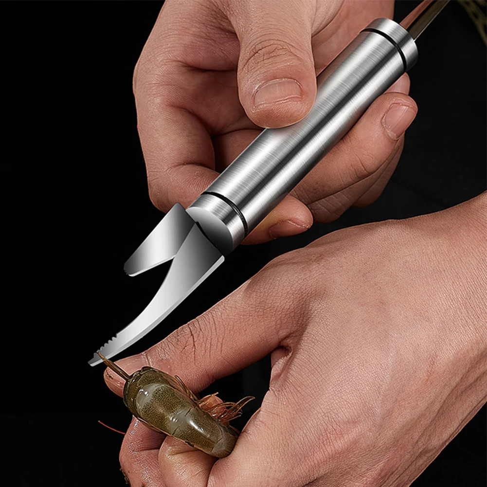 

5 In 1 Multifunctional Fast Shrimp Peeler Fish Scale Knife Stainless Steel Shrimp Line Cutter Kitchen Gadgets Scraping Tool