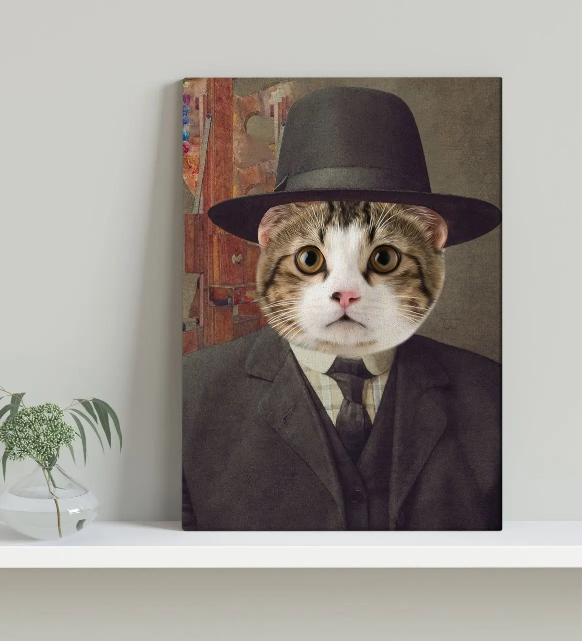 

Домашний питомец доставка Лара, портретный холщовый стол на заказ 30x50 см-2