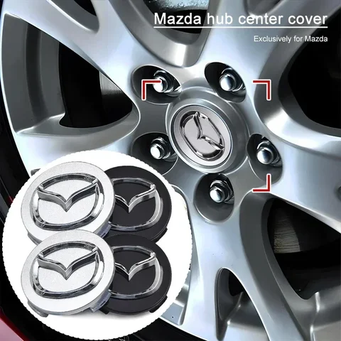 Car Wheel Hub Center Caps 60mm 61mm 68mm 69mm Rim Cover Accessories For Mazda 3 4 5 6 7 8 ATENZA Axela 6 323 626 RX8 CX6 CX5 CX4