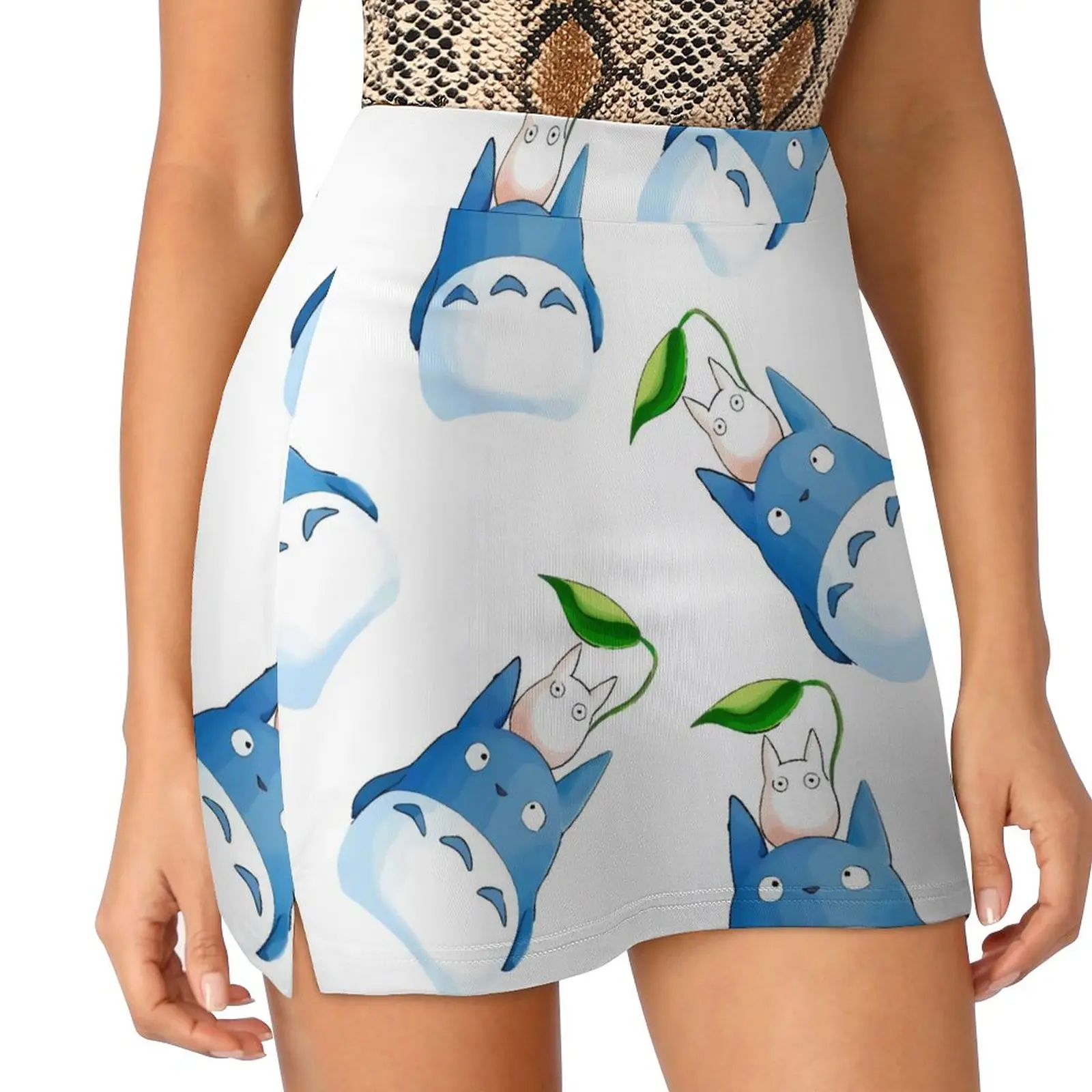 

Funny Totoro Skirt Japanese Anime Print Modern Mini Skirts Spring High-waisted Print Harajuku Casual Skirt Big Size