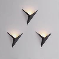 wall lamp modern minimalist triangle shape indoor lighting led light living room decoration 3w ac85 265v interior wall light