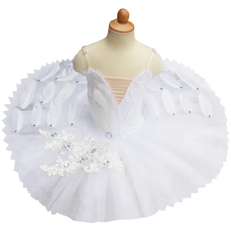 

Ballet skirt new white mirror fluffy feathered ballet pattern boy and girl professional dance dress adult pancake swan ballet