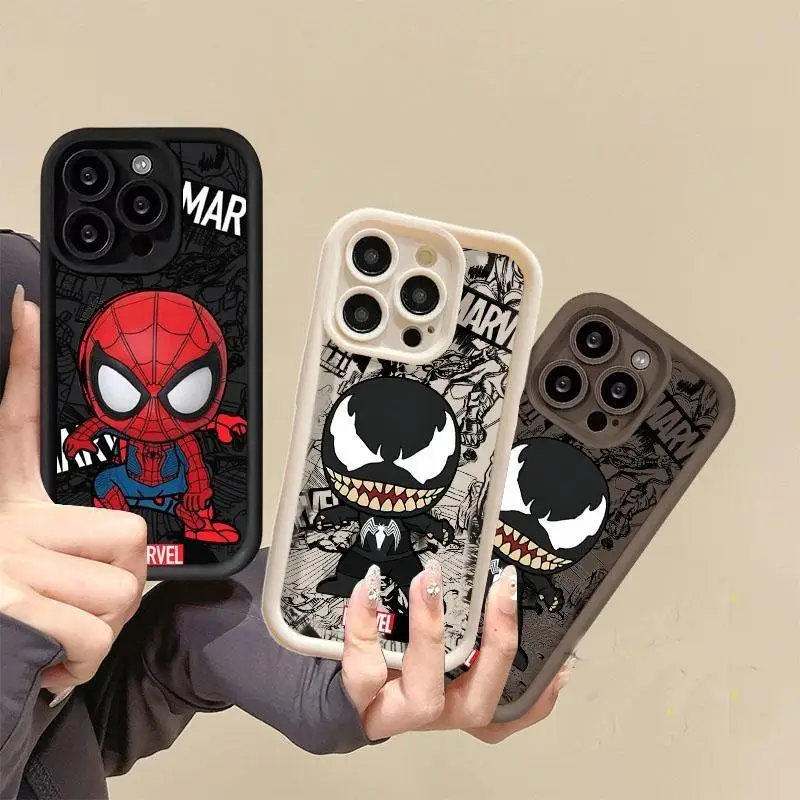 ДЛЯ VIVO V30 V29 V23 V25 V30E V27E V23E V25E V11i Z3 V15 S1 V20 Pro Y75 Y55 Y100 мягкий Веном Человека-паука