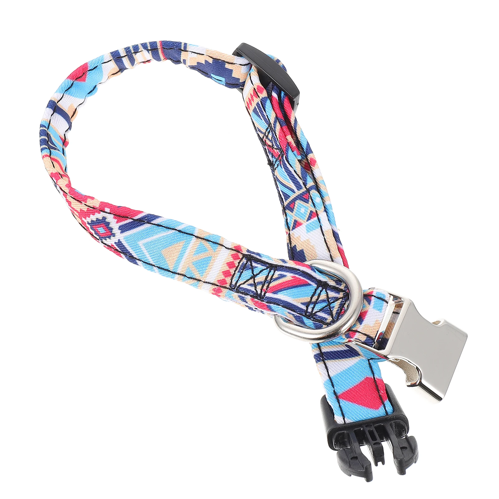 

Printed Dog Collar Pet Ethnic Style Collar Adjustable Pet Collar Dog Neck Decor Bohemian Floral Half Metal Buckle Dog Collar