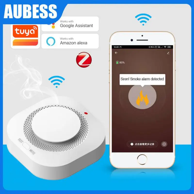 

Wireless Zigbee Smoke Detector App Control Progressive Sound Photoelectric Safety Prevention Alarm Sensor 9v Family Security