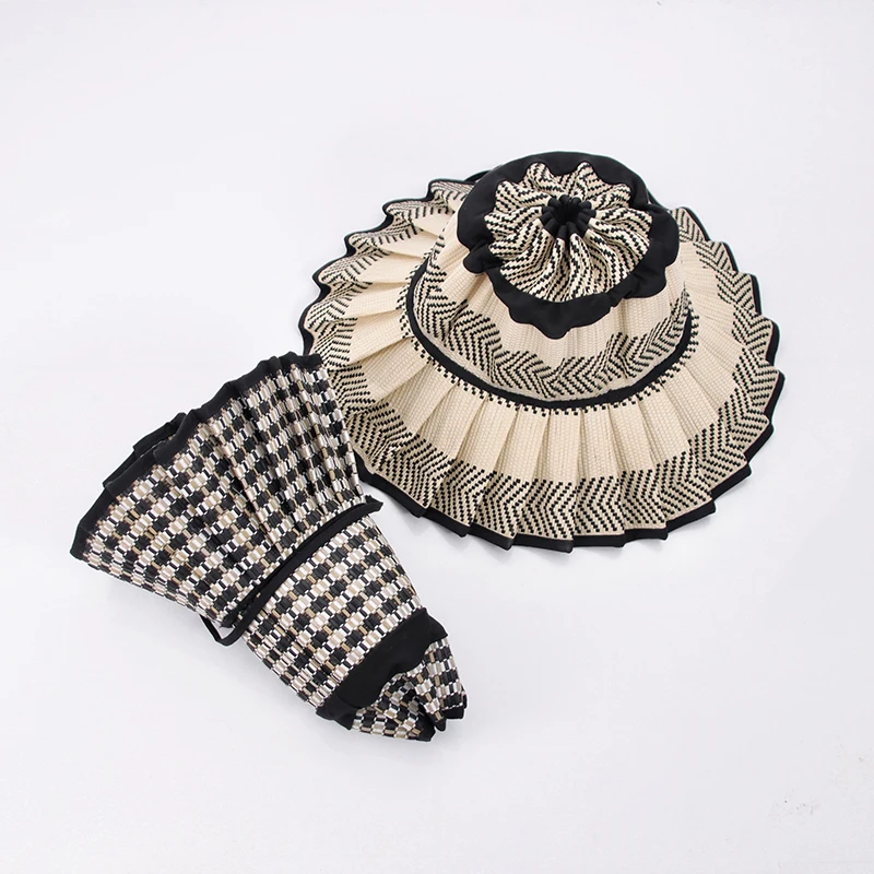 Шляпа Женская Солнцезащитная Складная соломенная складная с защитой от солнца -