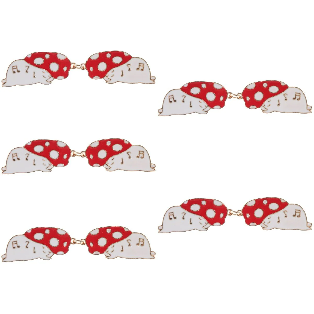 

5 Count Mushroom Brooch Lavalier Vintage Cardigan Retro Sweater Clips Shawl Collar Pin Alloy Lapel Miss Cartoon