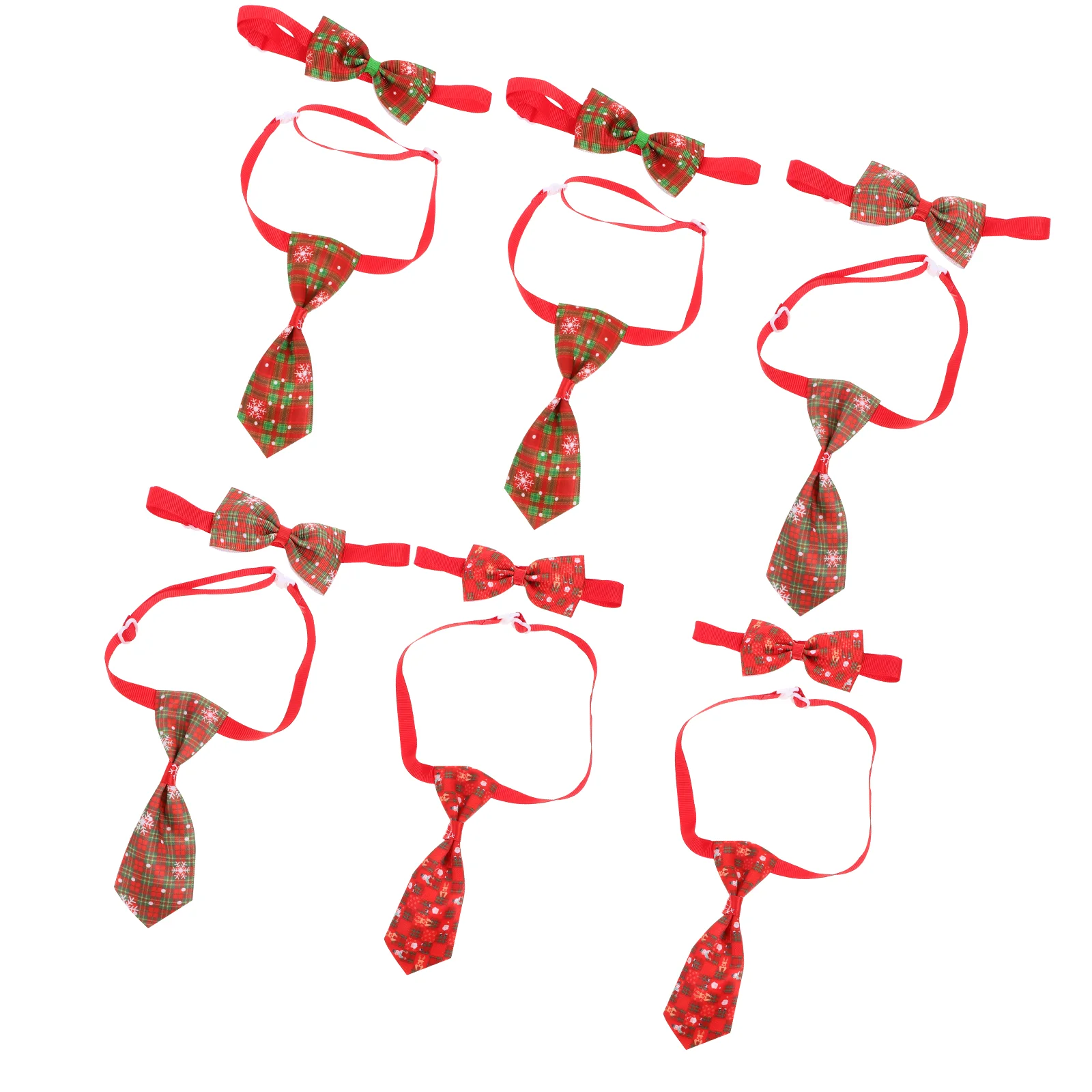 

6Pcs Ties Holiday Party Adjustable Festival Christmas Neck Ties Collar for Grooming