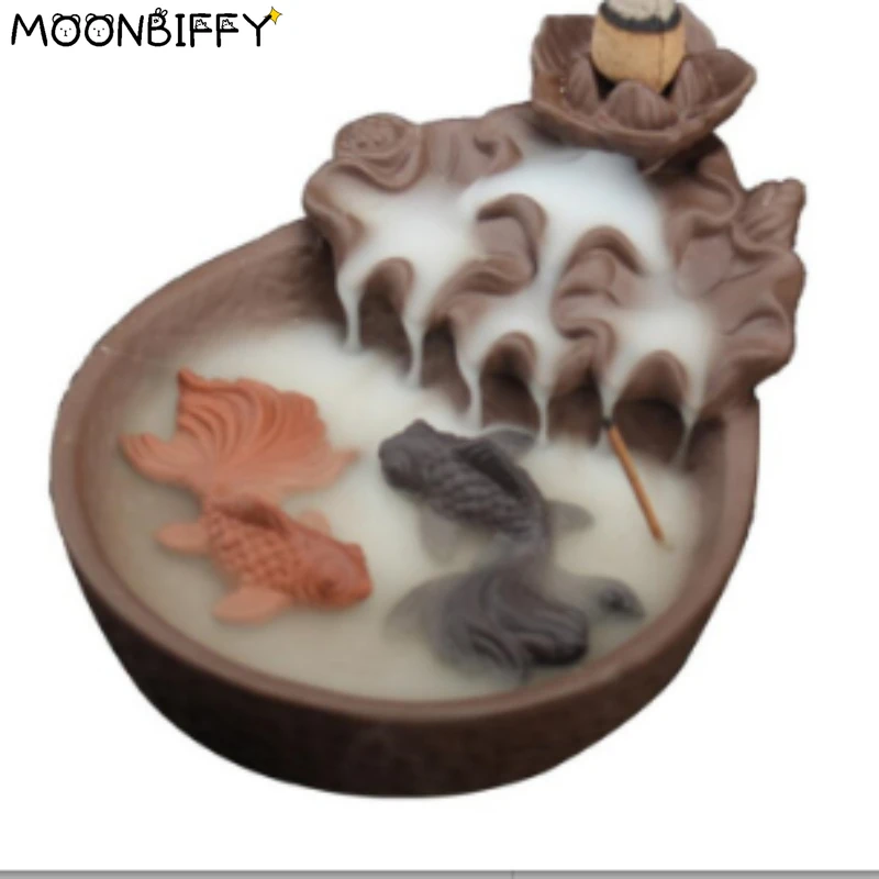 

Поджигатель для благовоний в виде рыбы, подарок для медитации, домашний офис, чайный домик, Декор, китайский курильница, подставка для дзен, ...