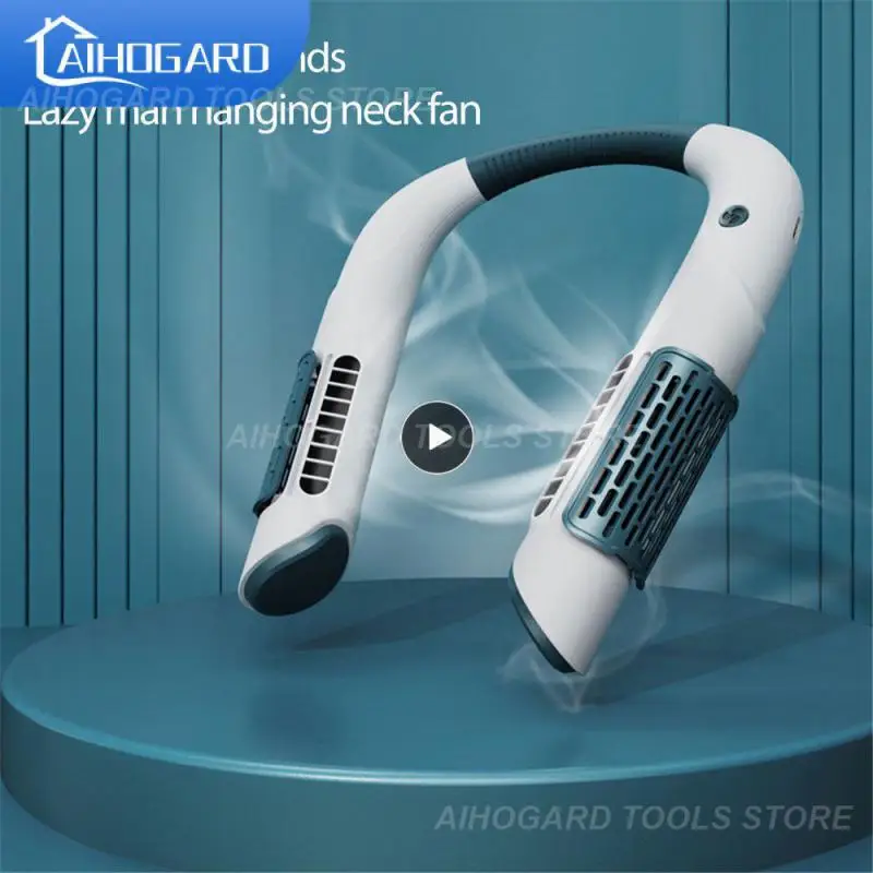 

Portable Hanging Neck Fan Outdoor Sports Ventilador Wireless Fan Summer Air CoolingUSB Rechargeable Bladeless Mute Sports Fans