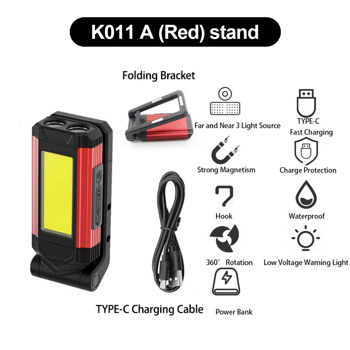 

Аккумуляторный светодиодный фонарь Aoyuansea красный 10W