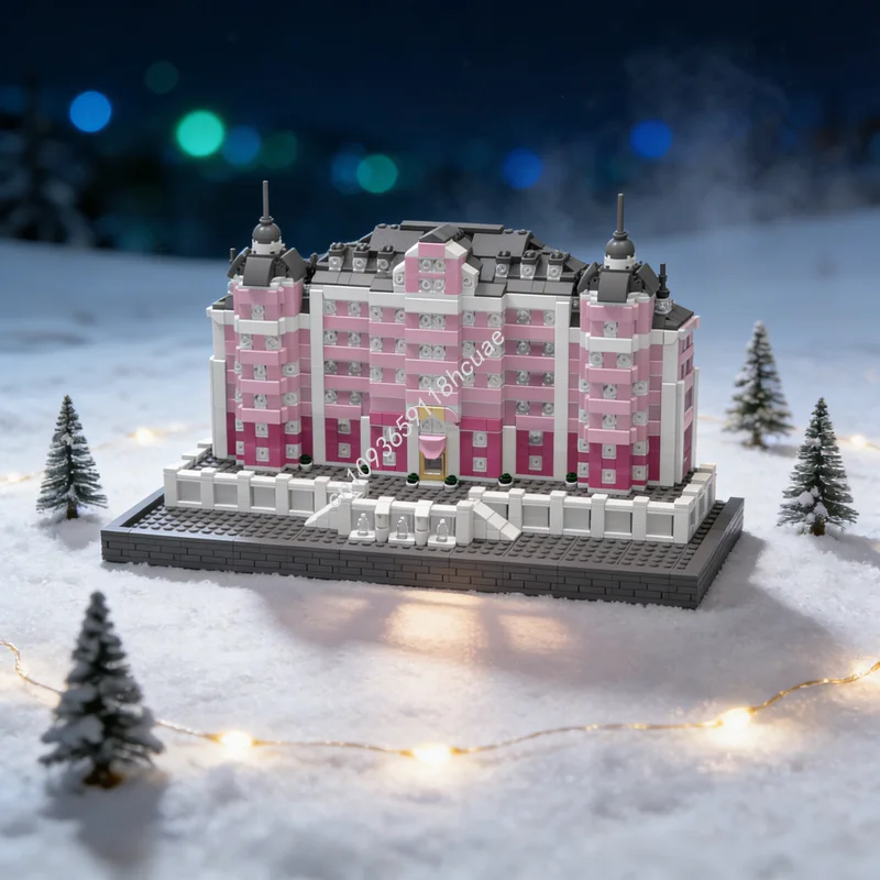 Фото 1397 деталей MOC: Модель отеля «Гранд Будапешт» — Архитектурный конструктор, подарок на праздник, игрушка для самостоятельной сборки, креативный набор для творчества №1