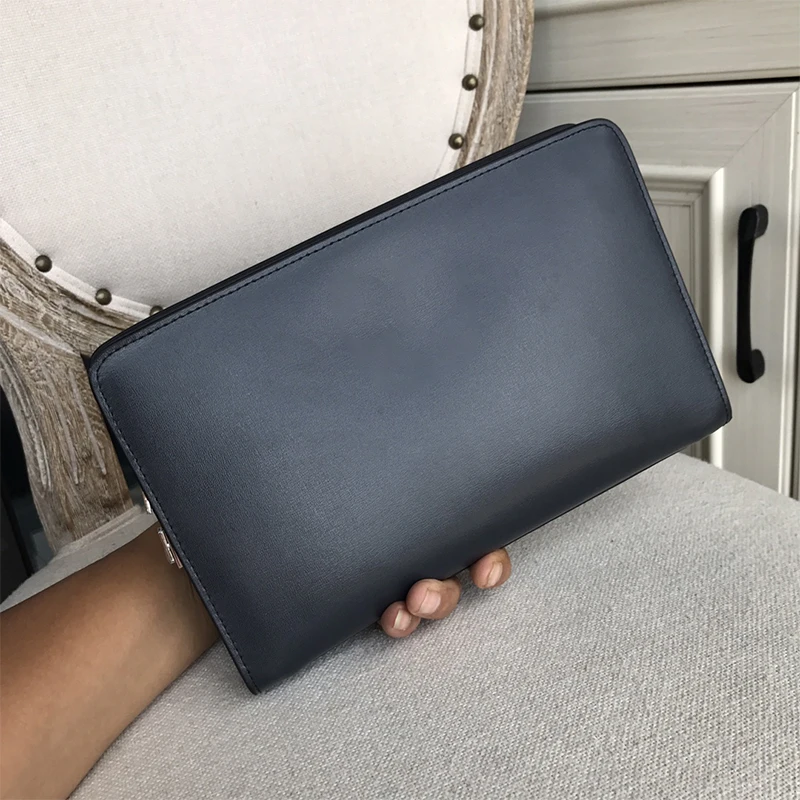 

Clutch Bag 2022 New 100% Leather Cowhide Large man New fashion Black wallet luxury
